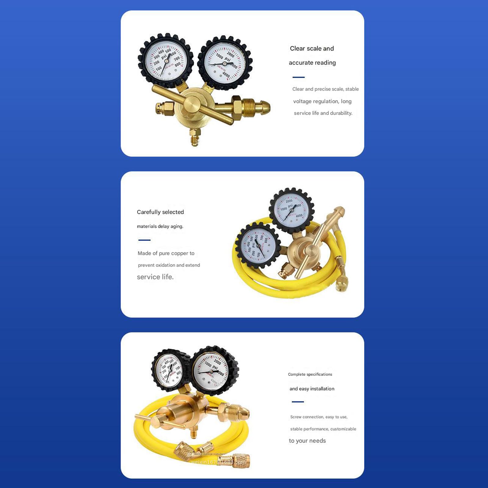 600 / 800PSI Stickstoffregler Set zur Druckprüfung von HVAC Systemen und zur Erkennung von Stickstoffflaschen