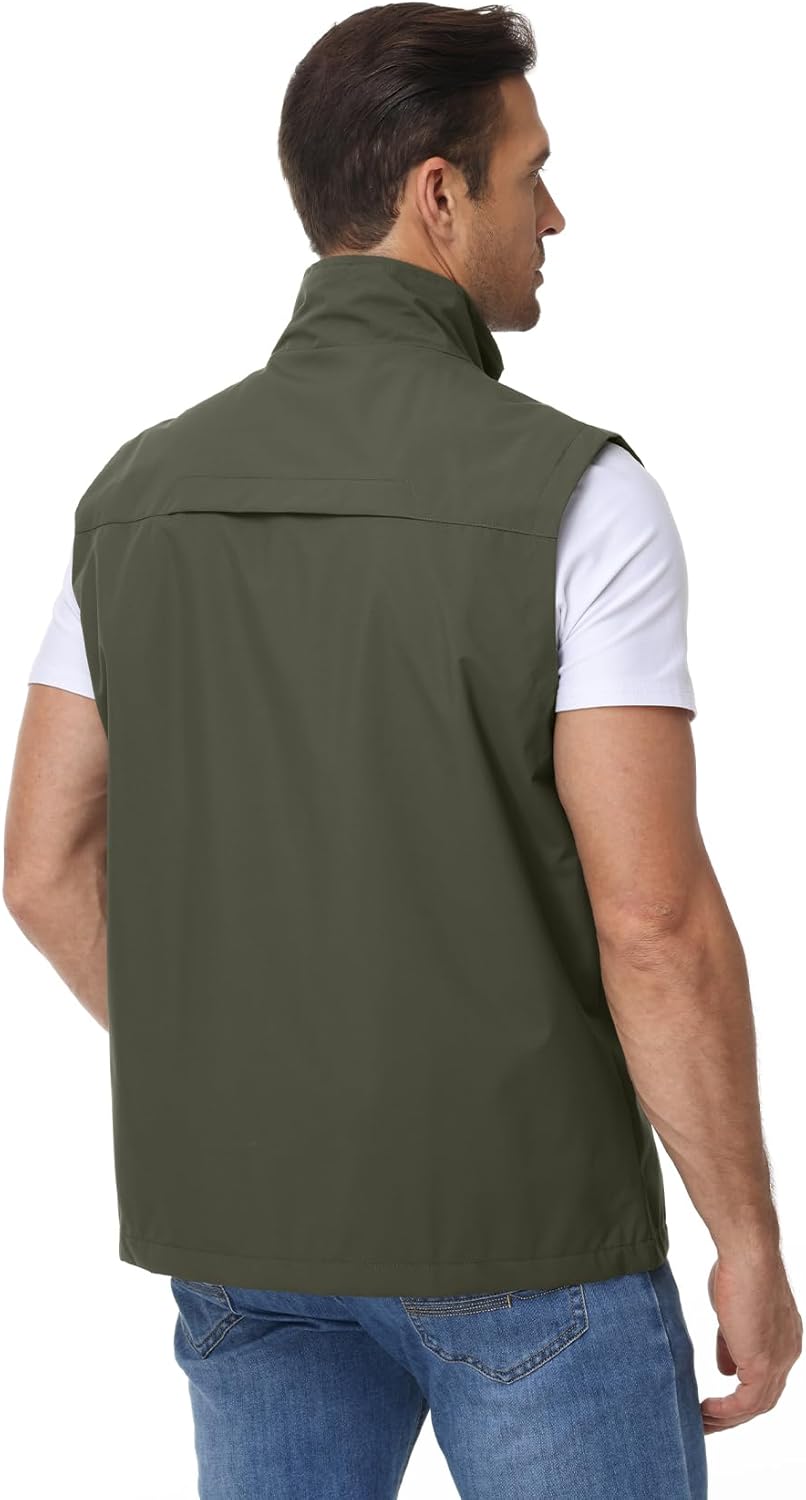 Eisctnd Men's Lightweight Quick Dry Vest Sleeveless Outdwear Utility Jacket for Travel Hiking Fishing Photography Camping - Image 2
