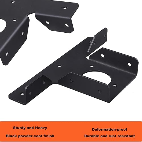 Miniatura 9 de Wpbhk 2 soportes de esquina de pérgola resistentes, 3 vías en T para 4 x 4 (tamaño real 3.5 x 3.5) soporte de poste para pérgola (2)