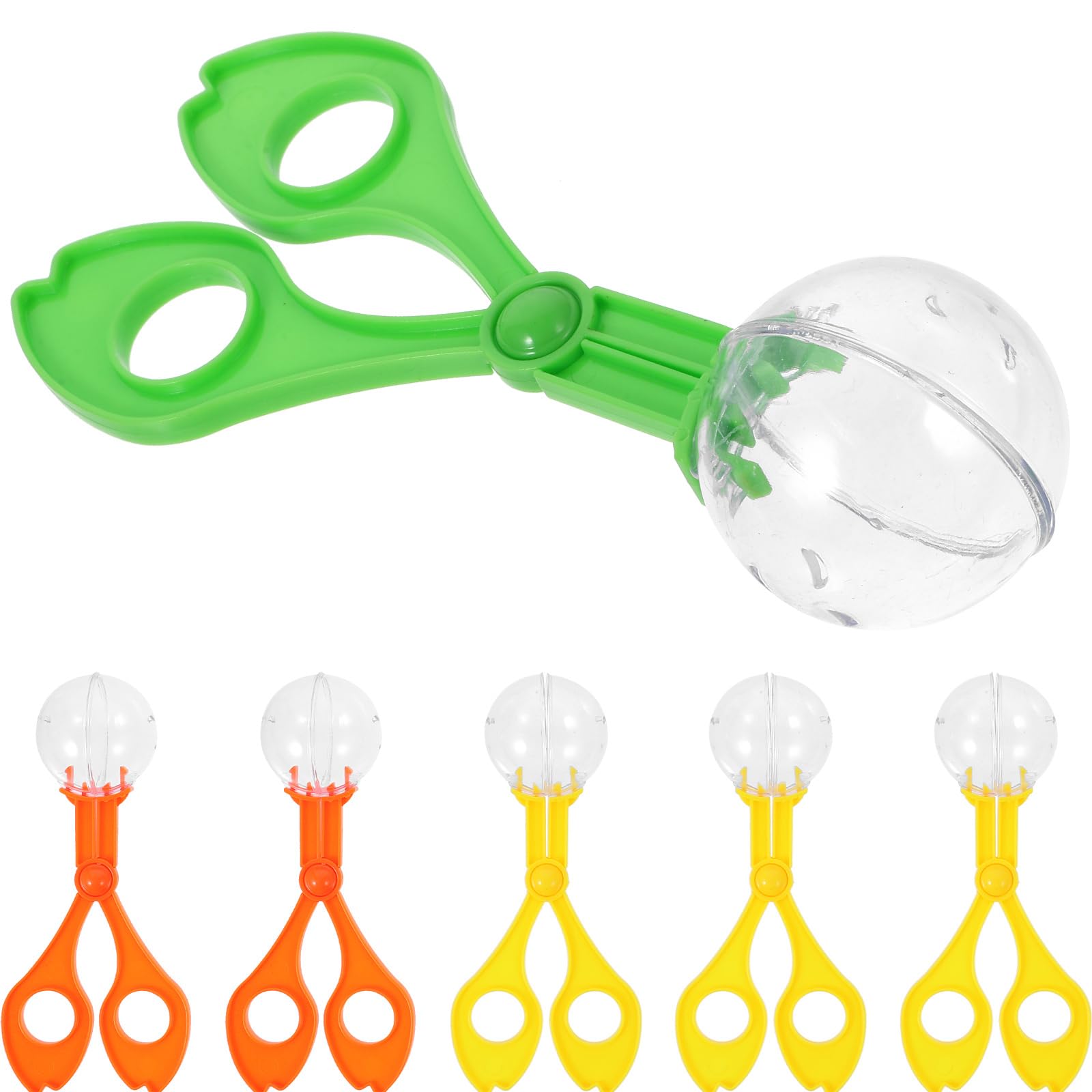 Alipis 6pcs Catcher Handy Multifunctional Scoopers Scissor Tongs Tweezer for Kids Outdoor Nature Exploration Toy (Random Color 14cm)