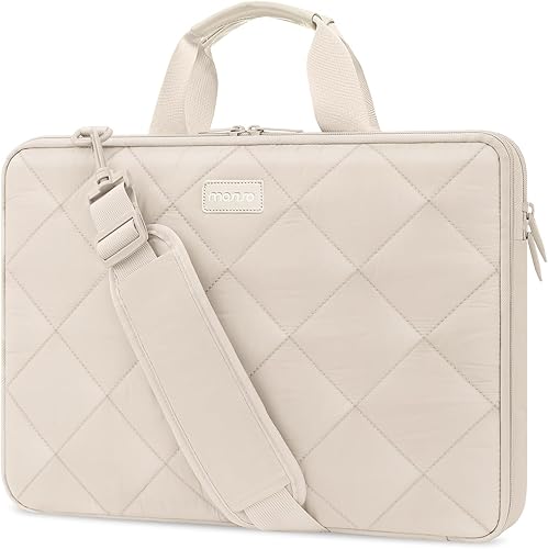 Miniatura 1 de MOSISO 360 - Bolsa de hombro protectora para laptop, 15-15.6 pulgadas, doble capa, acolchada, con cremallera antirrobo compatible con MacBook Pro de
