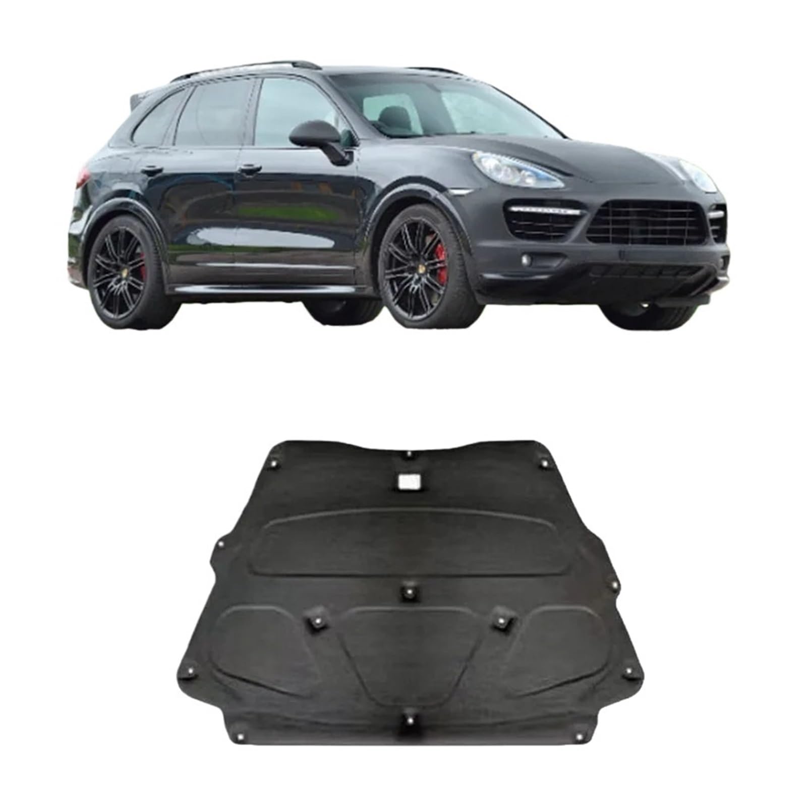 Front Hood Engine Compatible for Porsche Cayenne 92A E2 MK2 2011 2012 2013 2014 2015 2016 2017 Thermal Soundproof Mat Retardant Accessories(2011-2015)