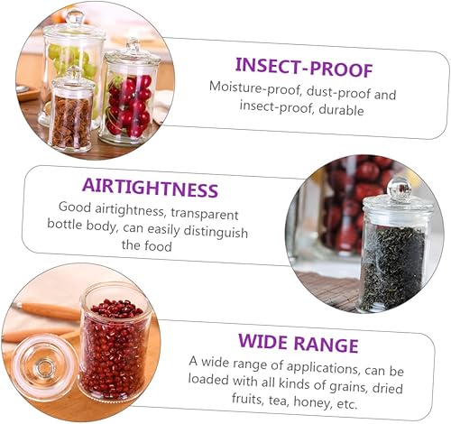 Miniatura 4 de Mikinona Candy Jar Candy 25.4 fl oz Sugar Container Organizer Contenedores de alimentos Tapa de sellado Tarro de almacenamiento de humedad