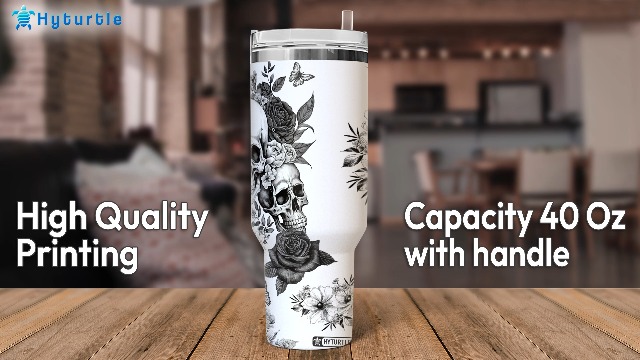 Amazon.com | Hyturtle Personalized Skull 40oz Tumbler with Handle