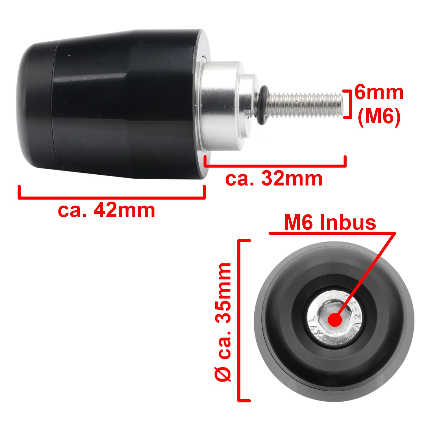 Area1 Set Pesi Manubrio/Ammortizzatori Vibrazioni per Moto – Compatibile con CRF, CB500X, Hornet, CB500 / 750/1100, CB125F, CB500F, CB500X, CB600F, CB650F, CB900F, CB1000, CBR125, CB125R