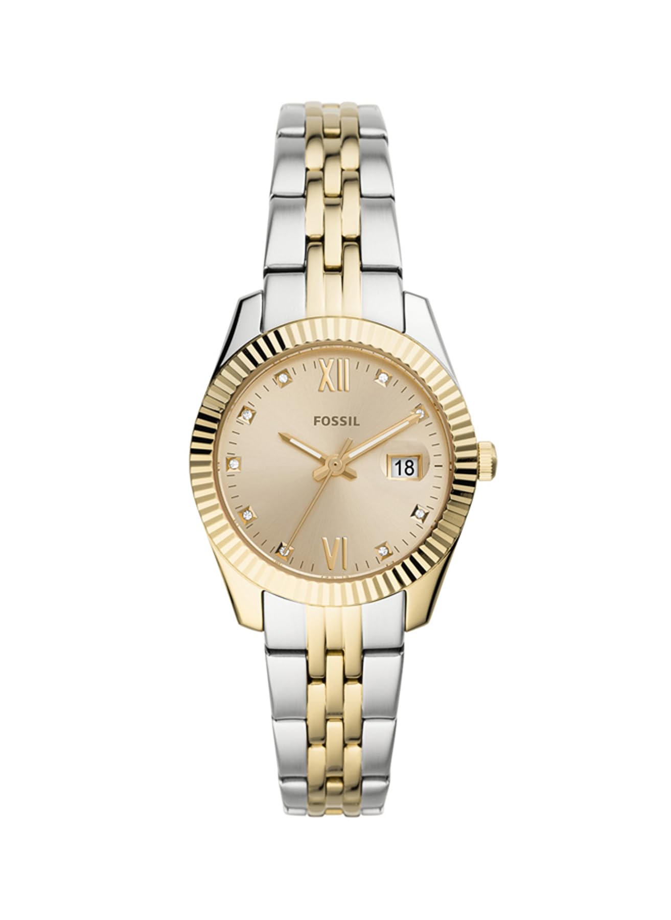 Women's Scarlette Mini Three-Hand Date, Stainless Steel Watch, ES4949