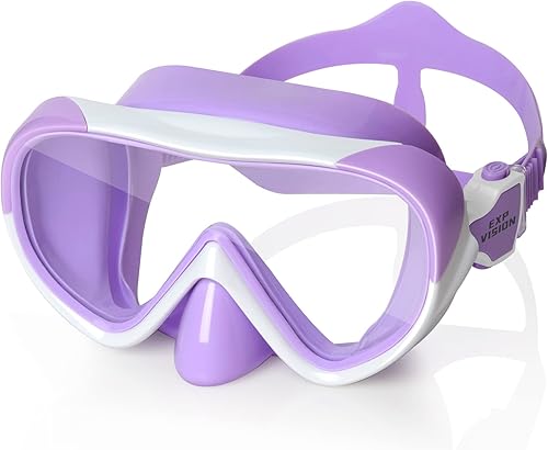 Máscara de natación para niños, máscara de buceo de esnórquel de 180, gafas de natación antivaho para niños con cubierta para la nariz, gafas de