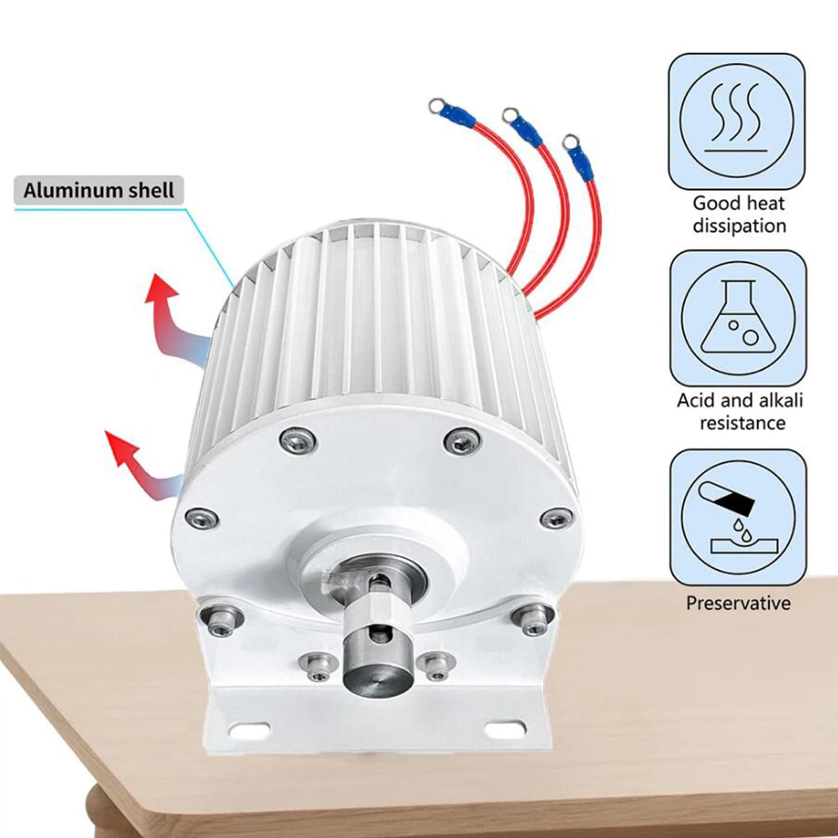 Generatore a Magneti Permanenti a Basso RPM 12000W Generatore AC Trifase a Magneti Permanenti, per Turbina Eolica o Turbina Idraulica (con Controller)
