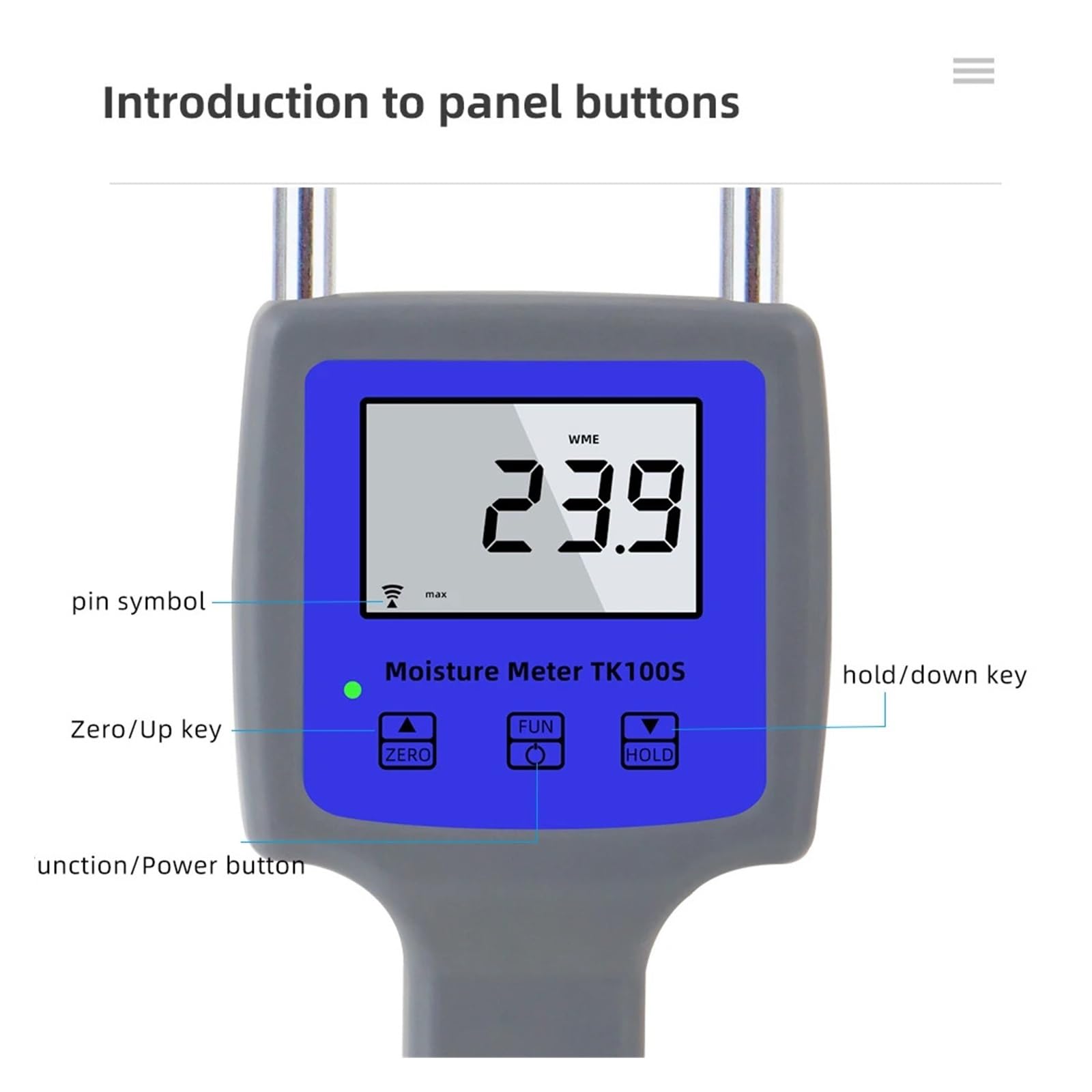 Feuchtigkeitsmesser Holzsägemehl-Feuchtigkeitstester 0-80% Professioneller Feuchtigkeitsmesser for Tabakholzspäne LCD-Digital-Hygrometer for Die Holzbearbeitung