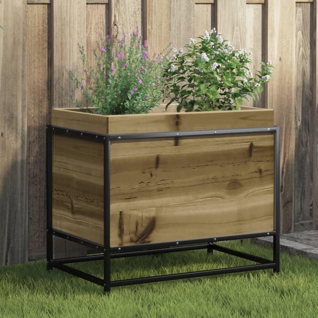 Xichuzi Jardinera de Madera de Pino impregnada 60x40x50 cm, Huerto Urbano Terraza, Jardineras Exterior, Jardineria Maceteros, Mesa De Cultivo, Huerto En Casa - 847027