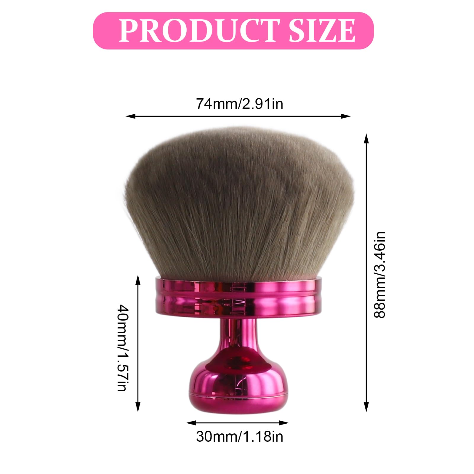QIYUDA Extra Large Body Makeup Brush for Self Tanner, 3 Inch Width, Blend and Blur