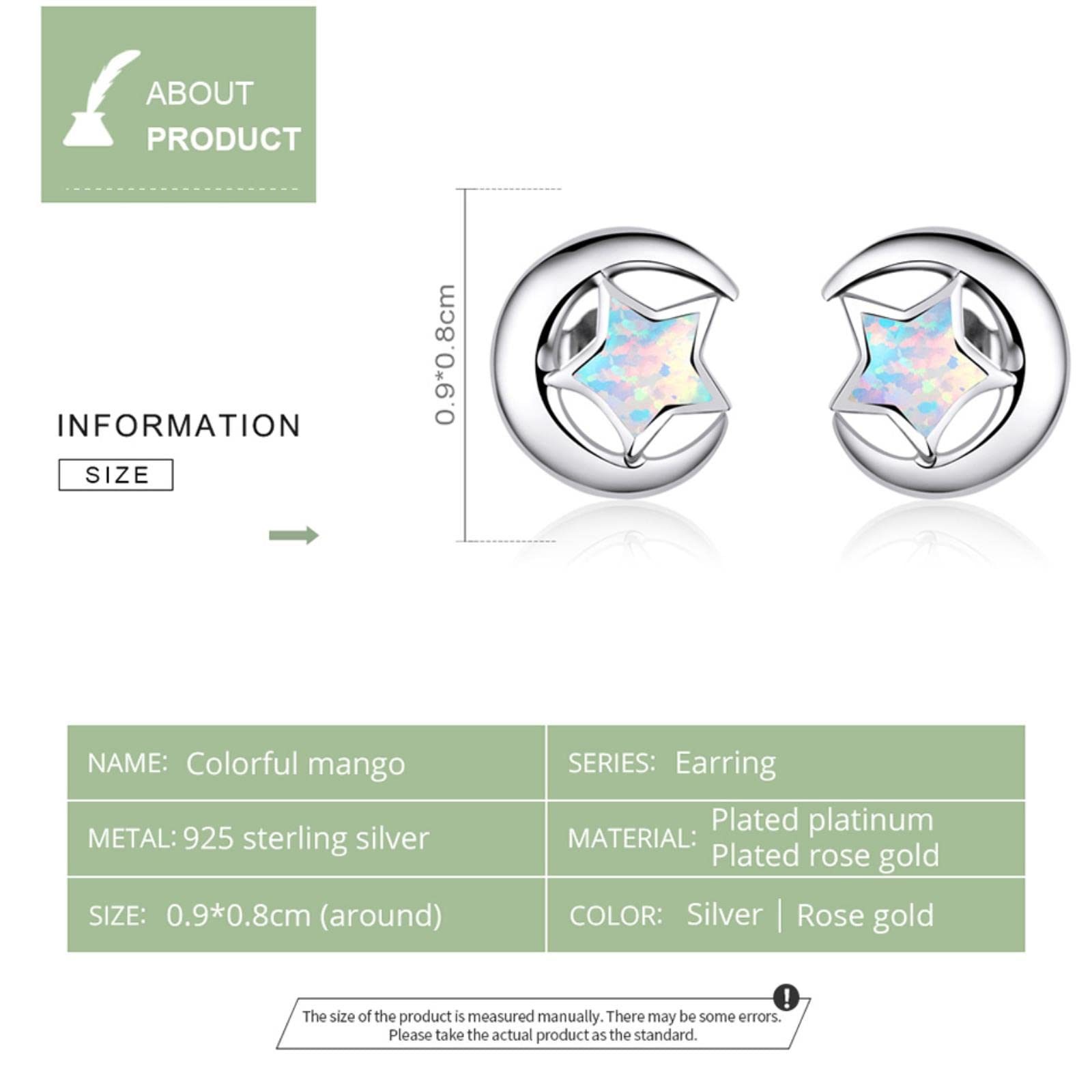 LOKILOKI Orecchini A Bottone Donna In Argento Sterling 925 Con CZ – Gioielli A Tema Saturno E Spazio - 3