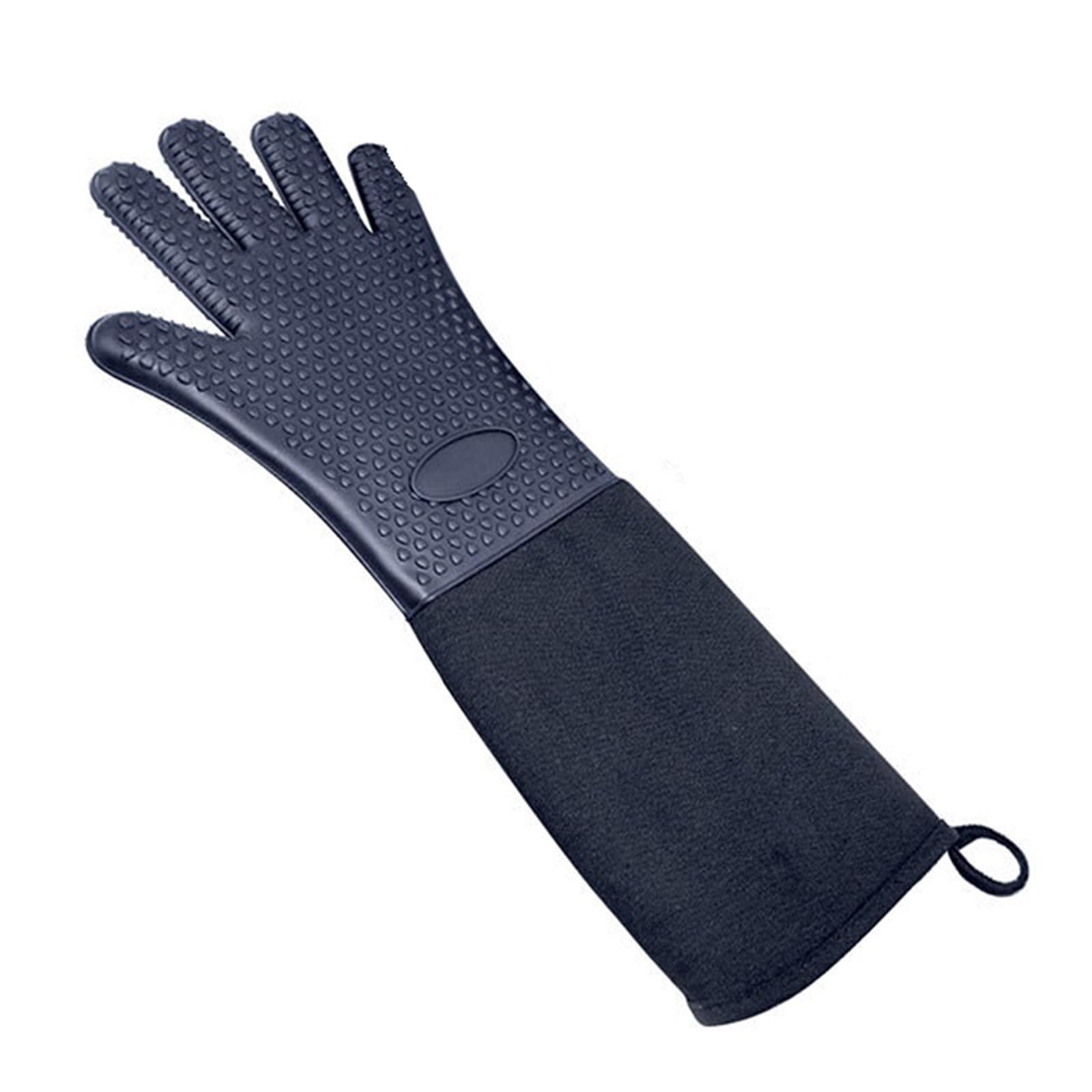 Guantes de horno extra largos, silicona resistente al calor, acolchados