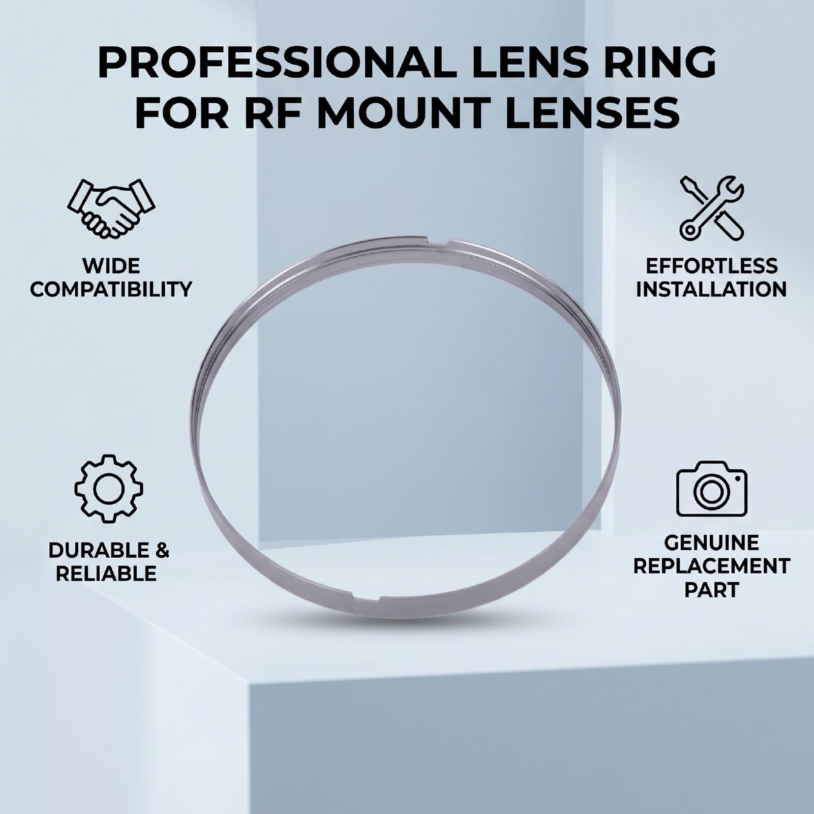 Generic Tappo Ad Anello Circolare per Obiettivo Progettato con Precisione Design Elegante Facile da Installare per L'anello Dell'obiettivo della Fotocamera Materiale: Lega di Alluminio