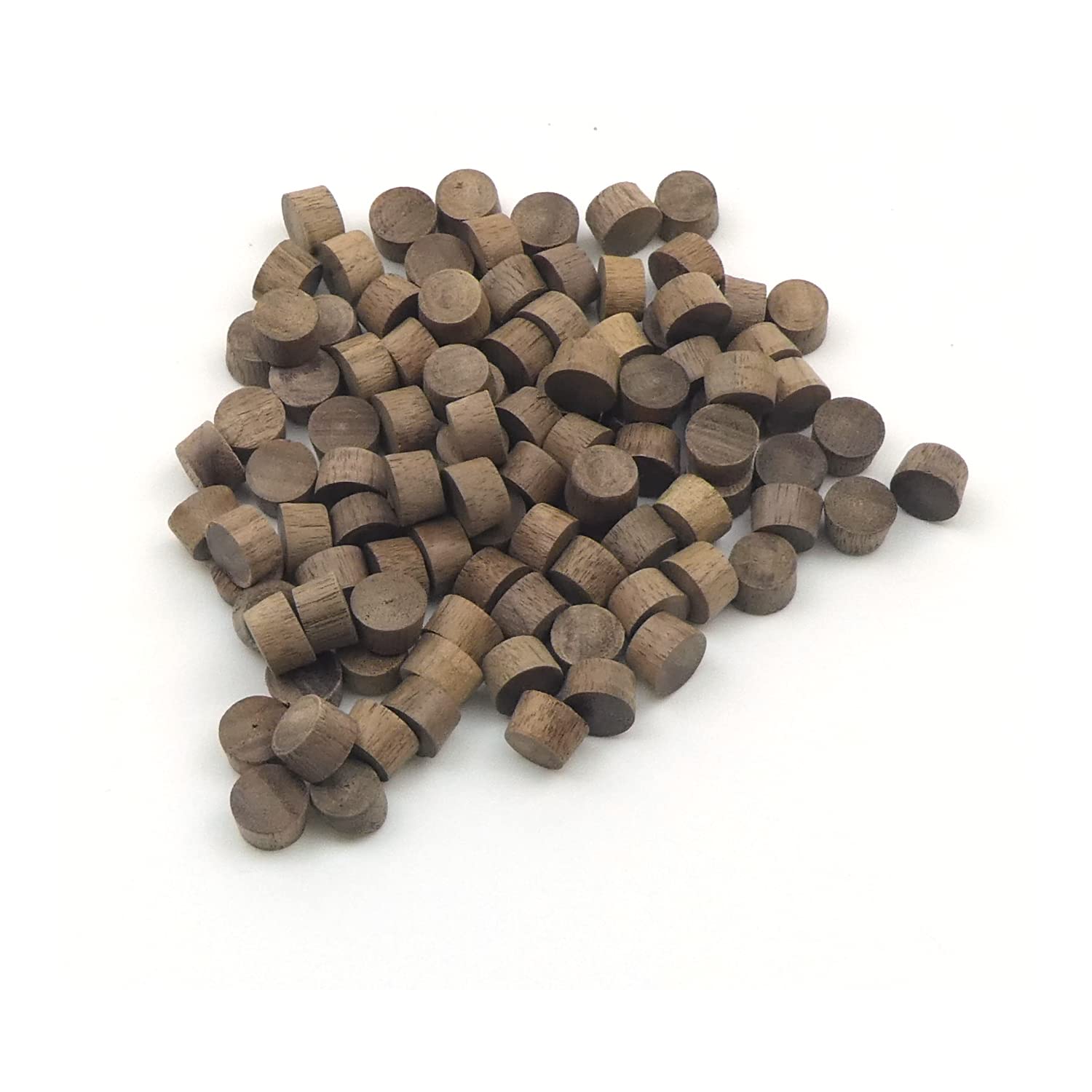 Oakcrafts Grain 10Mm Walnut Flat Head End Plug - Pack Of 100