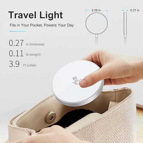 Miniatura 6 de Cargador MagSafe con certificación Qi2, almohadilla de carga para iPhone de 15 W, cargador inalámbrico 2 en 1 de carga rápida iPhone 171615141312