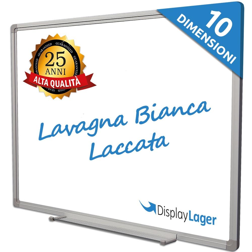 DisplayLager Lavagna magnetica laccata – ideale per ufficio, scuola, sala insegnanti, cucina e sale seminari (120 cm x 90 cm)