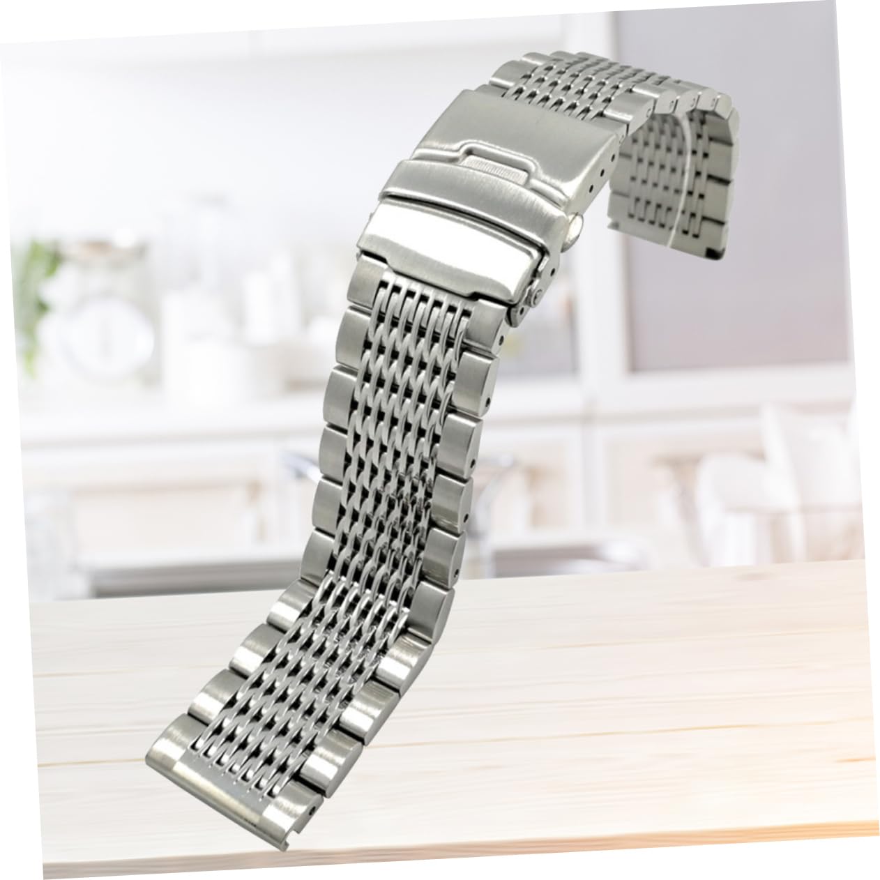 DOITOOL Bracelet de Montre 20 Mm Acier Inoxydable Design Ergonomique Finition Lisse Remplacement Homme