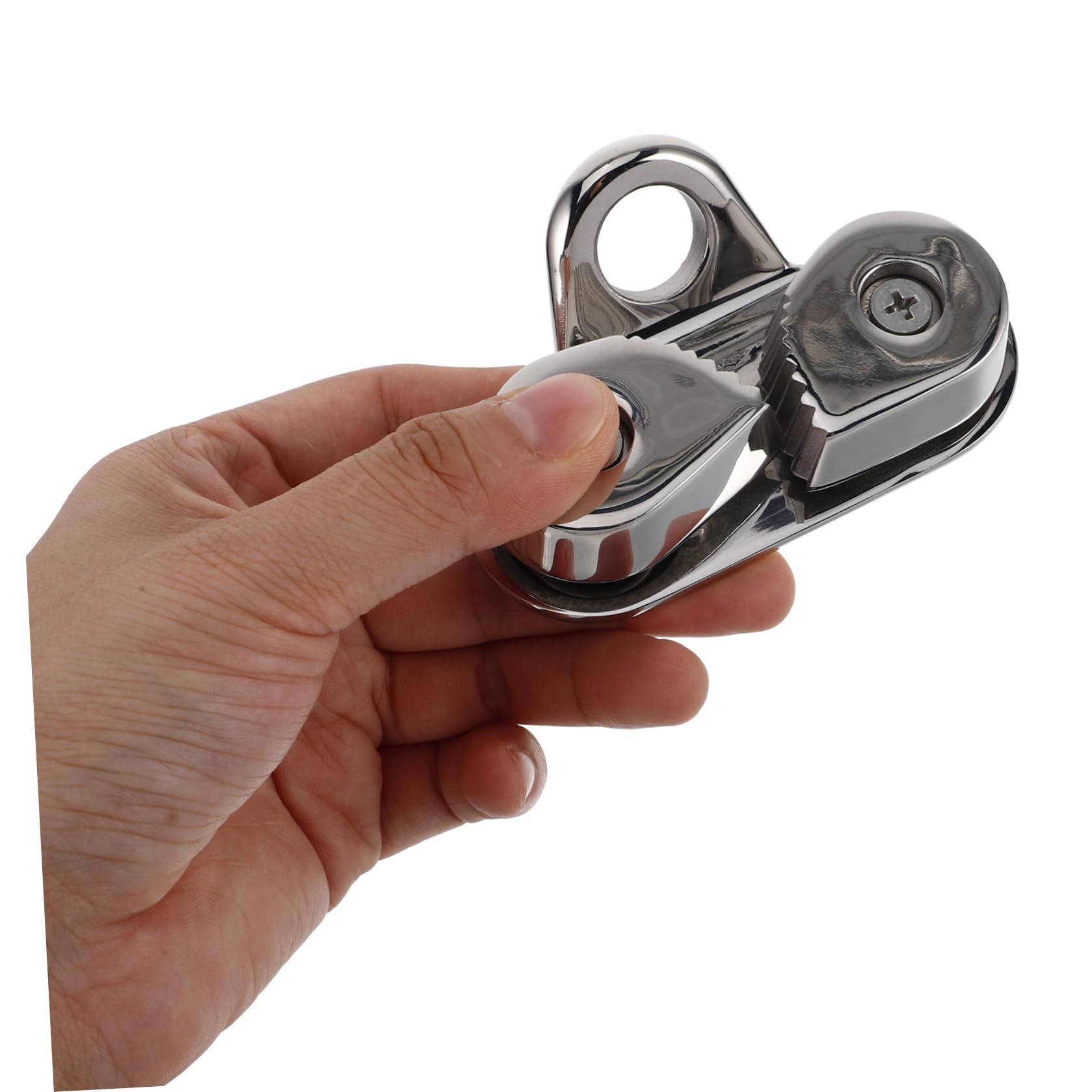 2 Pezzi Clip Corda Marino con Guida, Acciaio Inossidabile Argento | Barche e Yacht, Fissaggio Affidabile, Due Viti Autofilettanti Incluse, Equipaggio