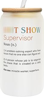 Thank You Gifts for Women, Boss, Coworker, Supervisor, Manager, Teacher - Boss Lady Gifts for Women, Boss Gifts, Coworker Gifts for Women - Birthday Gifts for Women, Boss Day Gifts - 16 Oz Can Glass