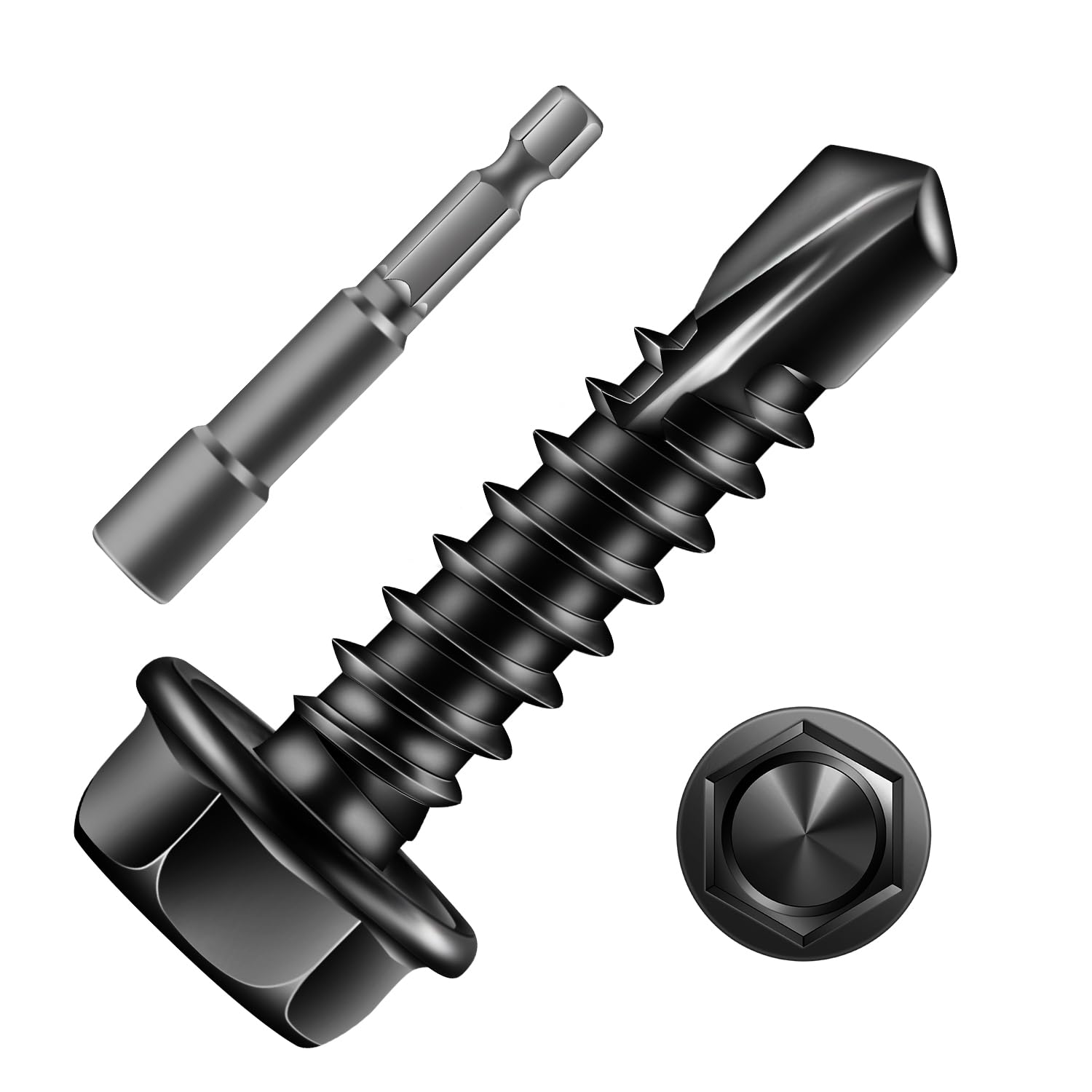Stainless Steel Self Drilling Screws - 215 Pack -1