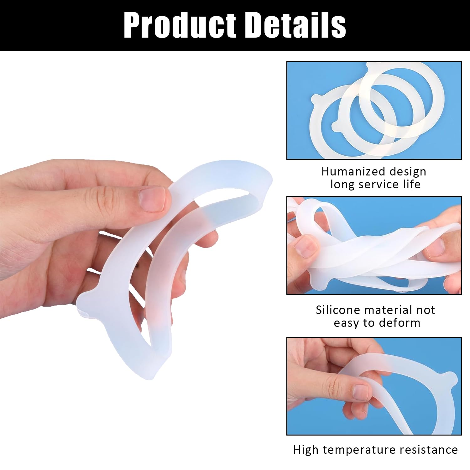 20 Pcs Joints En Silicone De Remplacement Joints En Caoutchouc Pour Bocaux Anneaux D'Étanchéité En Silicone Pour Clip En Verre