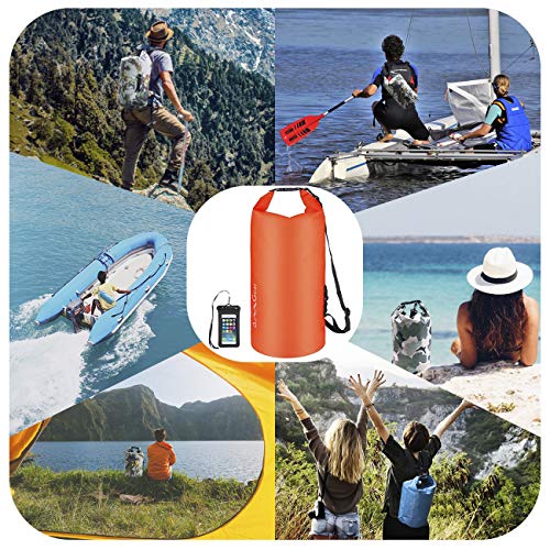Image of OMGear Waterproof Dry Bag Backpack Phone Pouch 40L /30L /20L /10L /5L Floating Dry Sack for Kayaking Boating Outdoors Activities