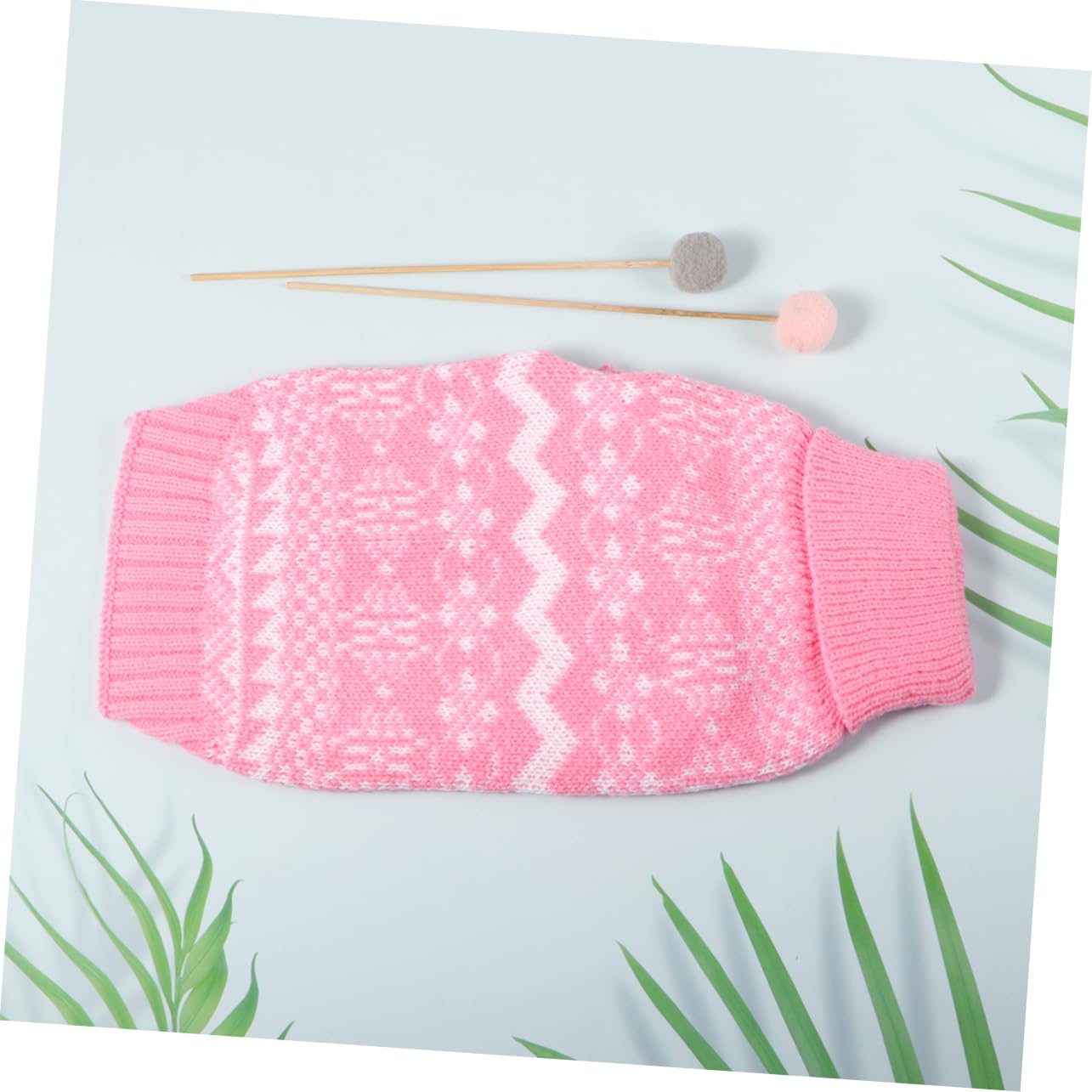 BESPORTBLE 3pezzi Maglione Natalizio per Cani Pullover Maglia Calda con Collo per Animali Domestici Costume per Feste Inverno Rosa XXL