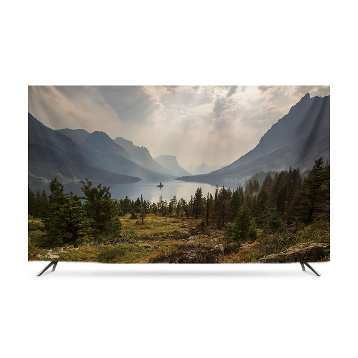 Tv-hoes 32-80 Inch Tv-hoes Voor Lcd/led, Polyester Stofdichte Tv-schermbeschermer Binnen Woonkamer Decoratie Stofdichte Hoes/tv-hoes(Size:32IN,Color:A