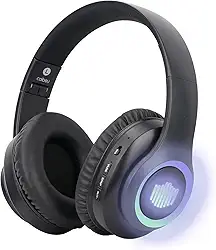 Fone de Ouvido Bluetooth, Fone de Ouvido Sem Fio, ANC Ativo, 40h Bateria (Preto)