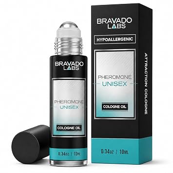 Bravado Labs Pheromone Cologne for Men - Unisex Cologne with Enhanced Scents - Roll On Perfume Oil for Confidence and Appeal - 10ml