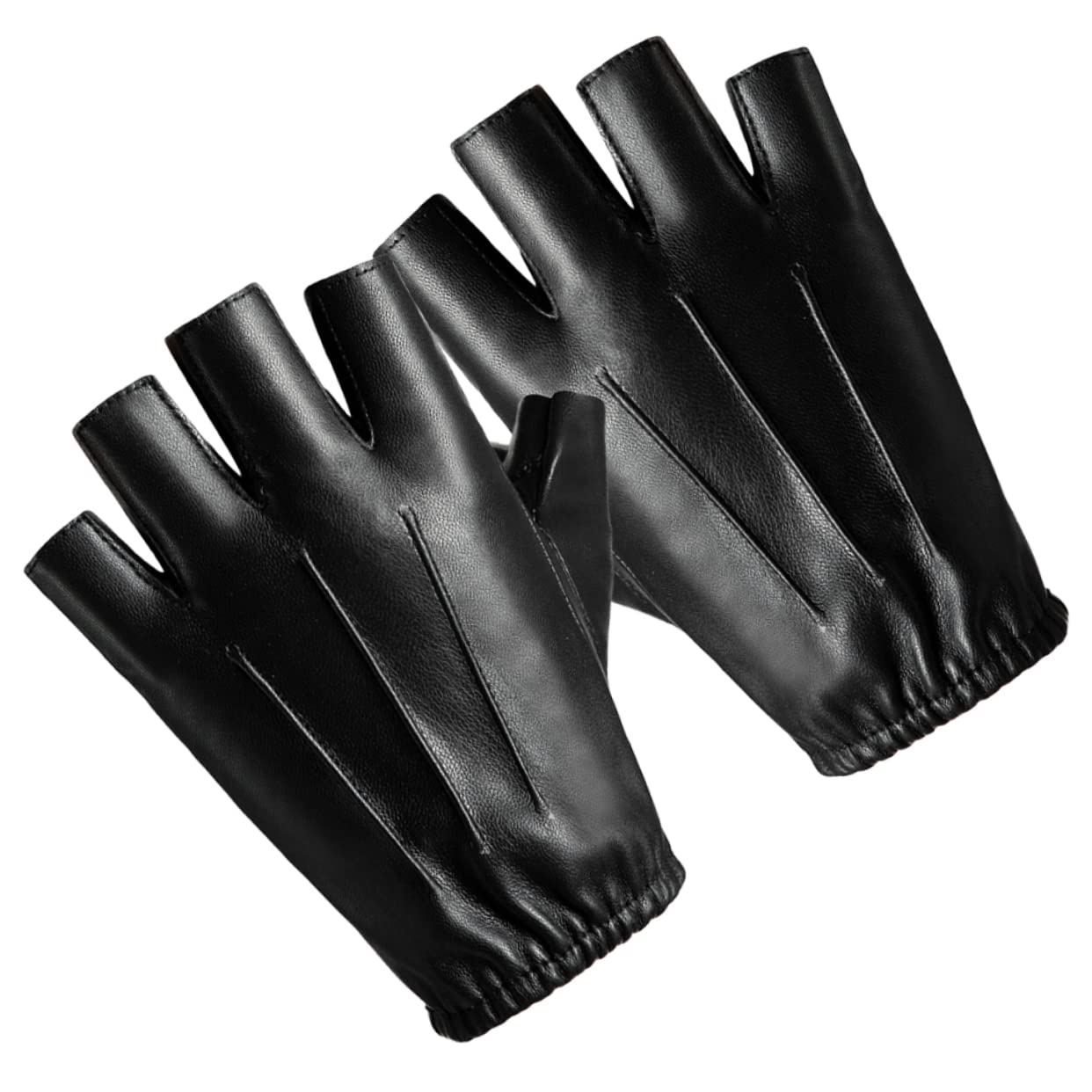 VANZACK 1 Pair Leather Fitness Gloves Wear Resistant Bike Gloves for Safer Riding Half Finger Design for Enhanced Grip and Comfort for Outdoor Sports and Cycling Present for Friends and