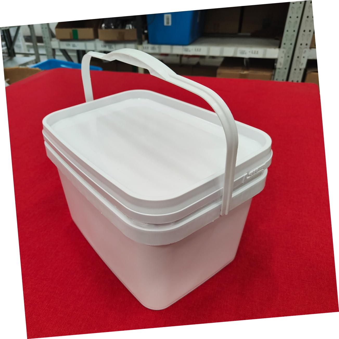 HOMSFOU Secchio Di Vernice Quadrato Con Coperchio, Contenitore in Plastica Pp Da 10 Litri Con Manico Ergonomico Per Stoccaggio e Trasporto Sicuro Di Liquidi, Per Uso Professionale e Fai Da Te