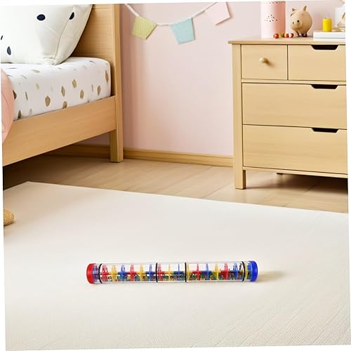 Toyvian Rain Stick Sensory Cognitive Rain Maker Instrument Spiral Design Tube for Engaging Musical Accessory for Early Education and Playtime