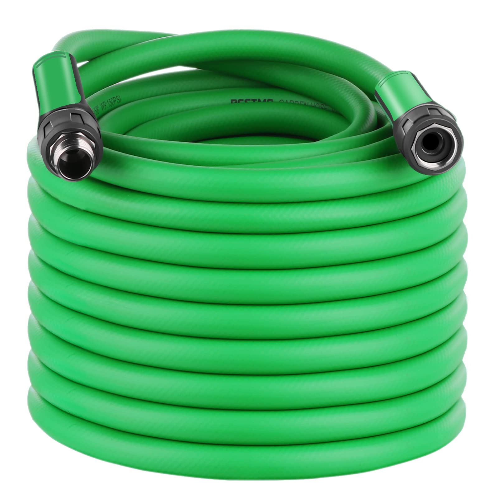 RESTMO 100ft Garden Hose, 5/8” Hybrid Water Hose with Swivel Grip