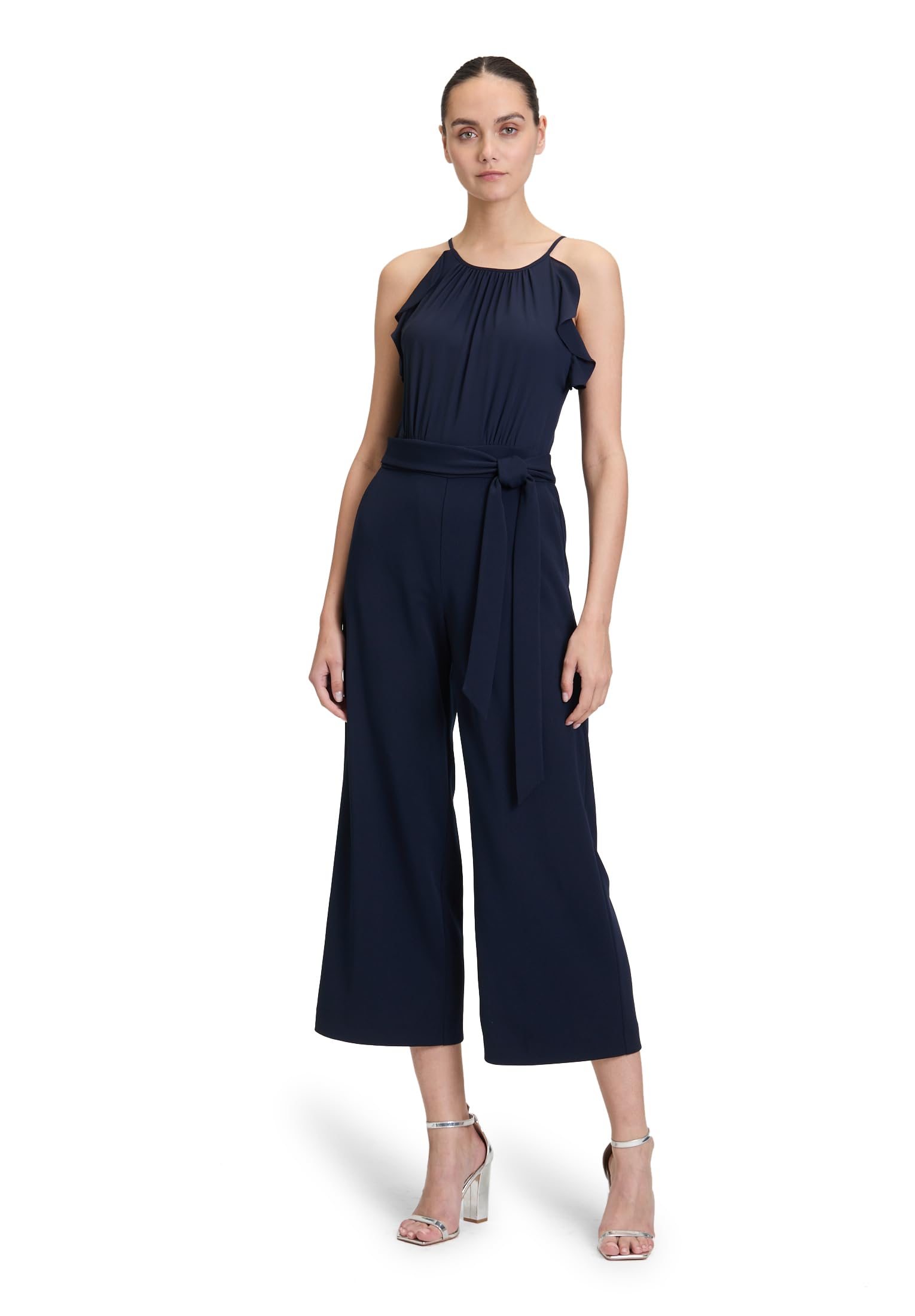 VERA MONT Jumpsuit mit Volant – Night Sky – Festlich, Ärmellos, 7/8-Länge