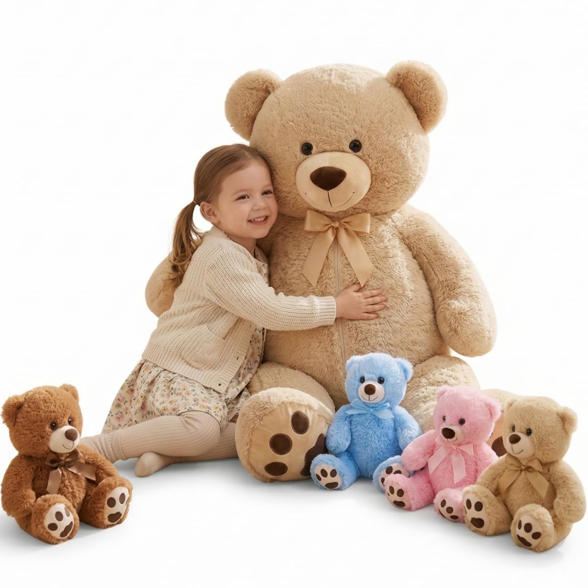 MaoGoLan Giant Teddy Bear Mother Babies Set