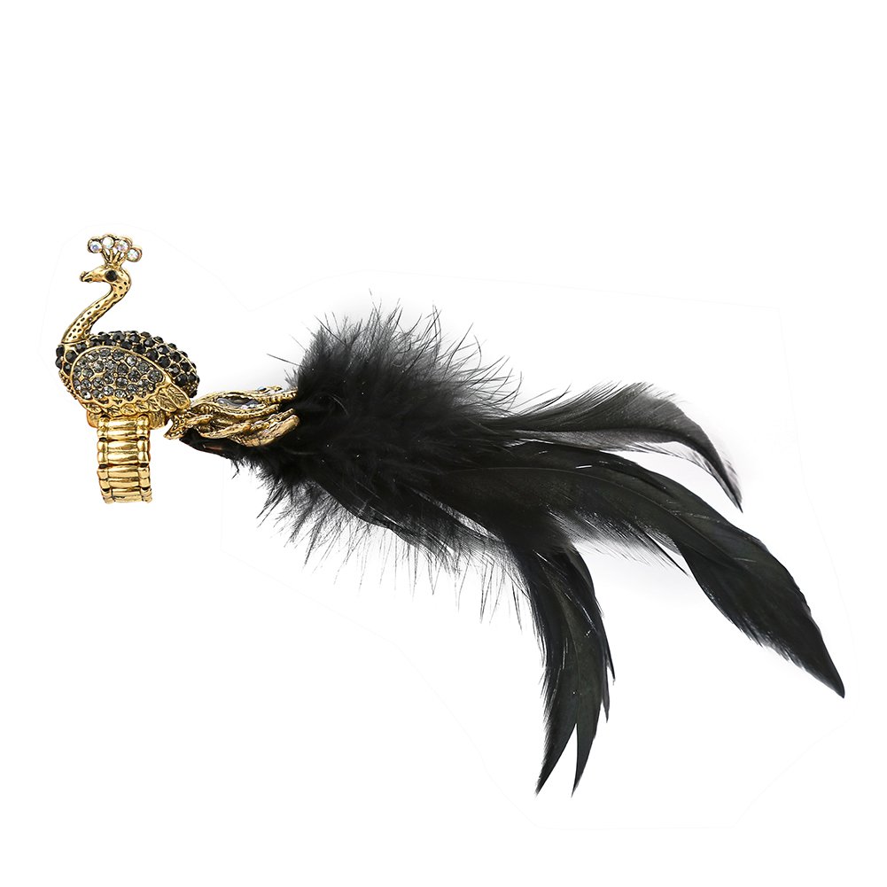 YouBella Designer Peacock Feather Adjustable Ring for Women (Black) (B07DGDZQTY) Amazon Price History, Amazon Price Tracker