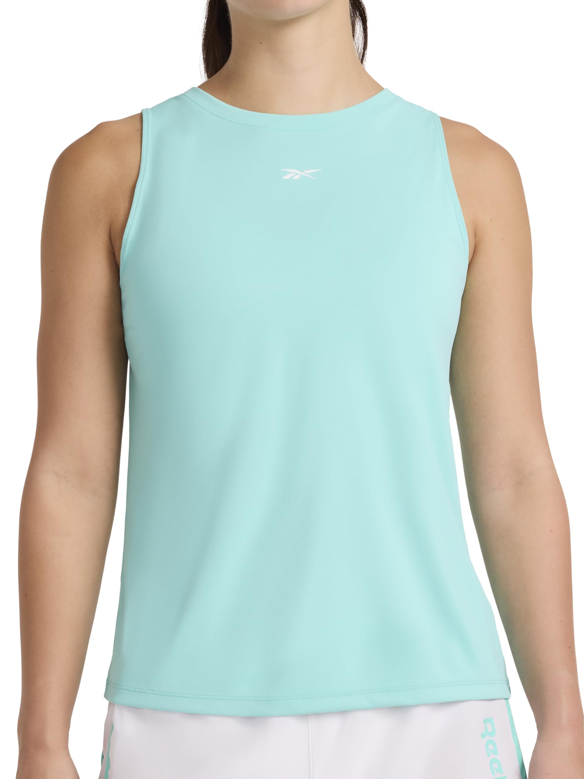 Reebok Apparel Women's Id Train Tech Crewneck Tank Top, Ai Aqua, M