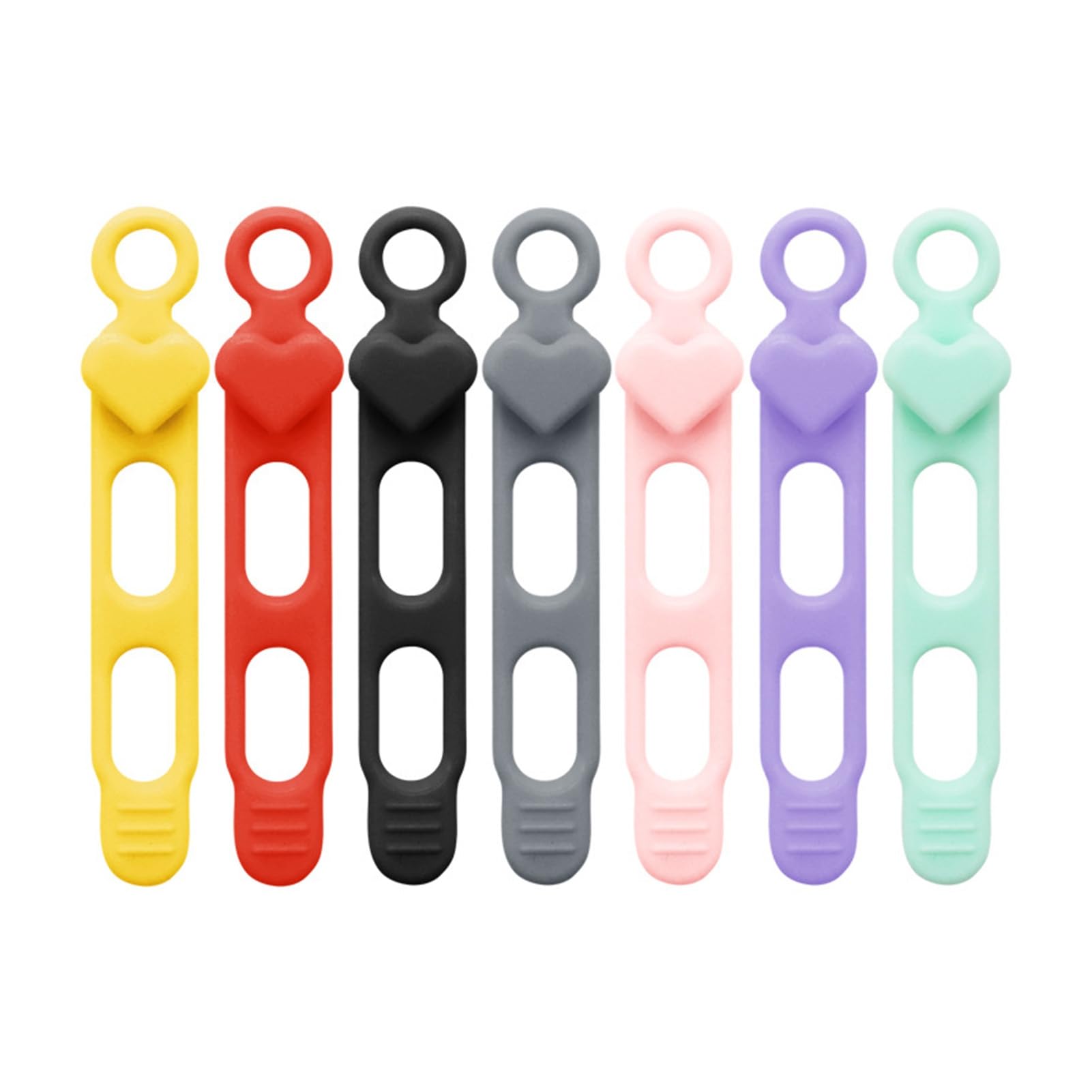 Zentriva Silicone Cable Ties, Reusable Wire Management Straps for Desk