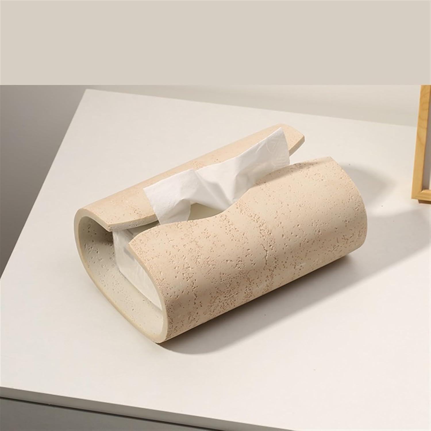Creative Stone-Effect Premium Decorative Home Accessory Stylish Tabletop Tissue Box