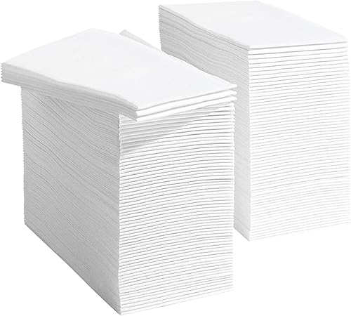 JEBBLAS Toallas desechables para invitados, toallas de mano de tacto de lino, servilletas de papel similares a la tela, toalla de mano de papel
