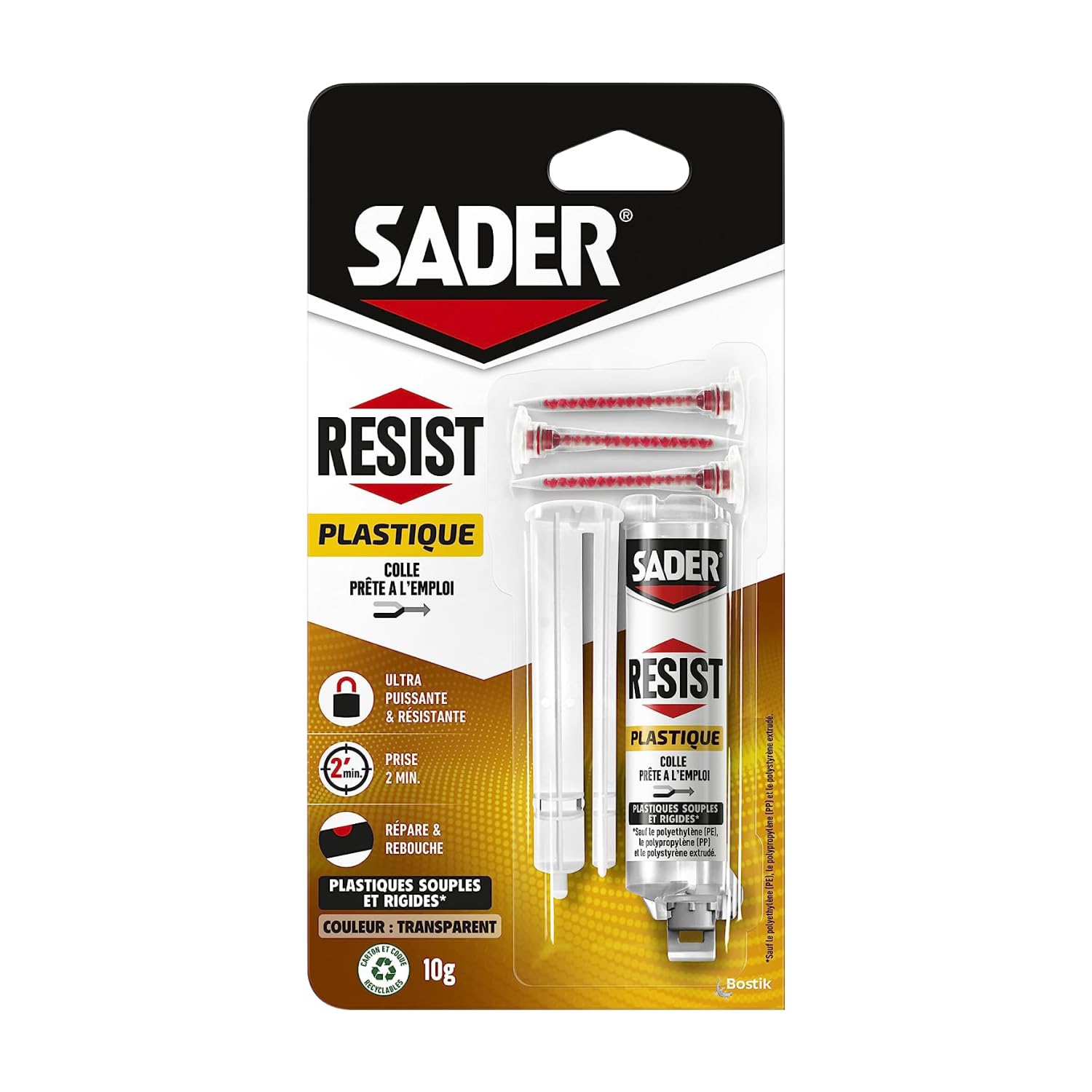 Colle RESIST Plastique SADER 10g contre les fissures et cassures