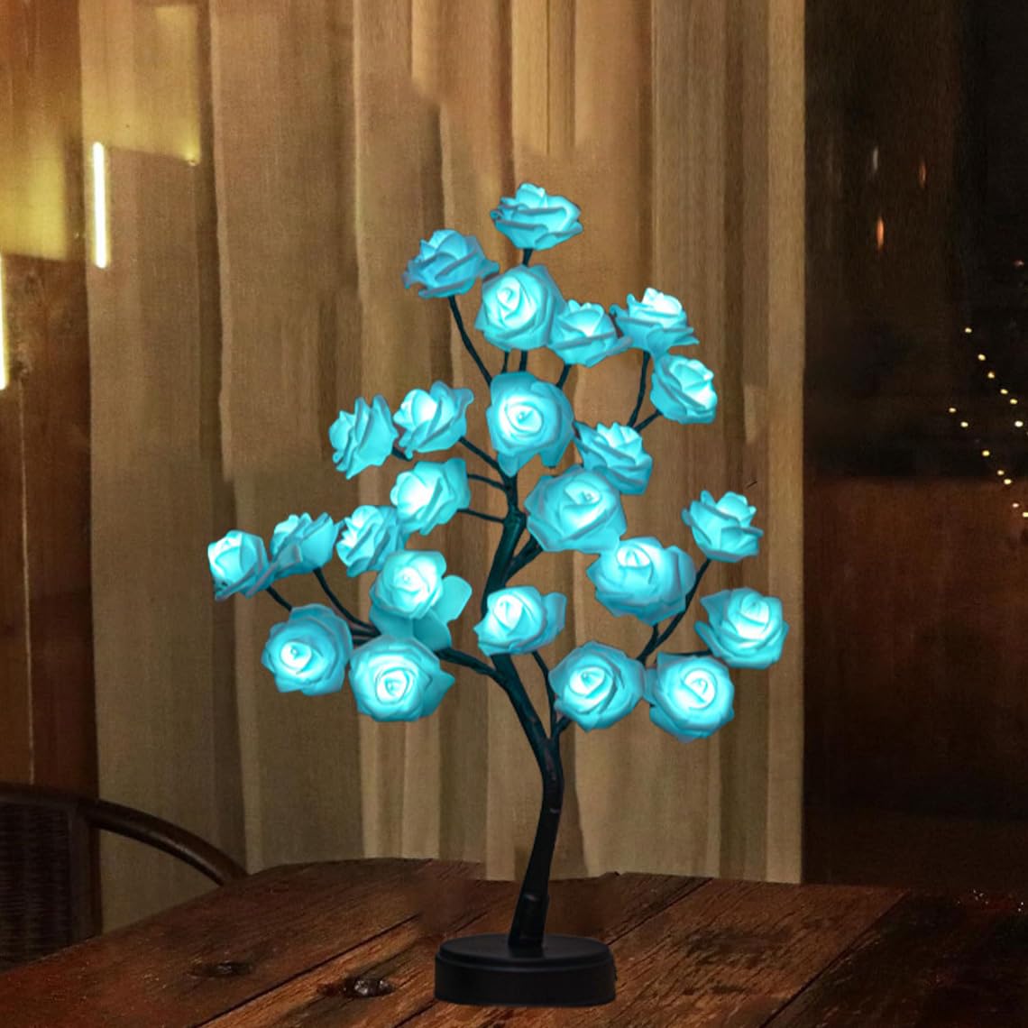 Rose Tree Lamp，Rose Flower Night Light, Led Tabletop Pink Tree Lights, Lower Lamp Girls Gift For Mother’S Day, Lighted Tabletop Tree For Christmas Wedding Decor Valentine’S Day — image 1