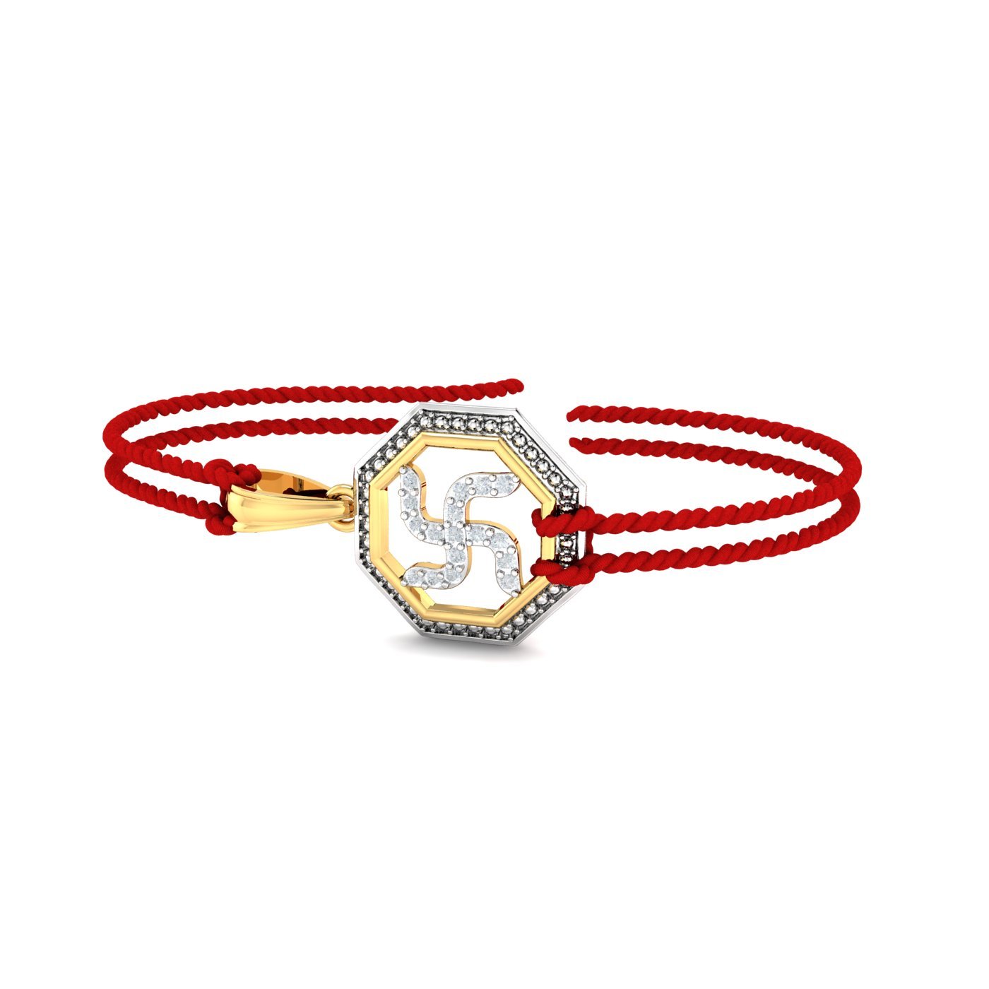18K Agni Rakhi cum Pendant for Brother-image-28