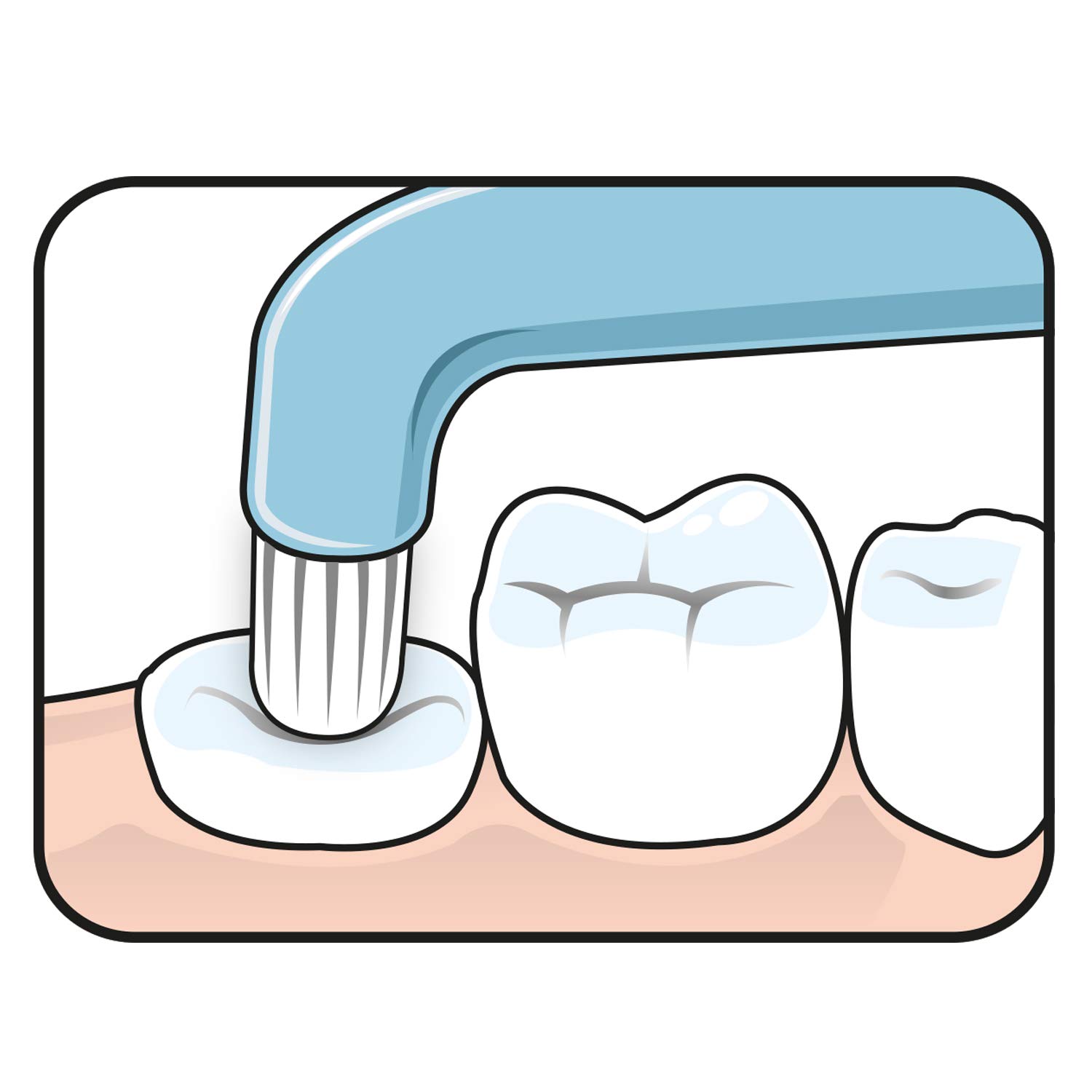 TEPE Compact Tuft Spazzolino da denti con testina rotonda per una pulizia accurata della bocca anche in impianti o protesi colorati Assortiti