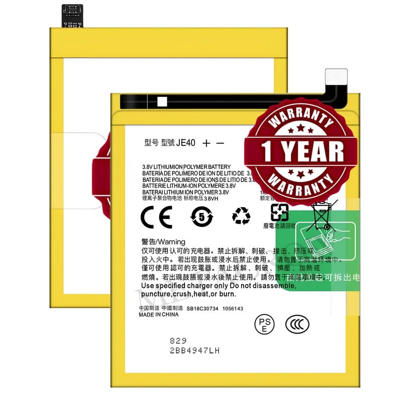 Image of Original JE40 Battery Compatible for Motorola G7 Play (XT1952-4, XT1952-5) | Motorola One (P30 Play) (Motorola P30 Play) (XT1941, XT1941-2, One) - (3000mAh) - 1 Year Warranty JK1