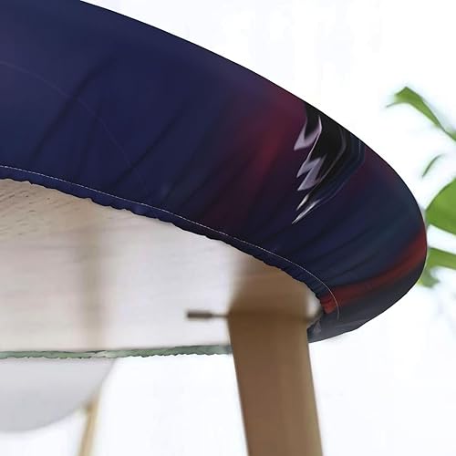 Vista 70 de Famame Beautiful Bloom - Mantel redondo ajustable con borde elástico, impermeable, con borde elástico, para interiores y exteriores, se adapta a