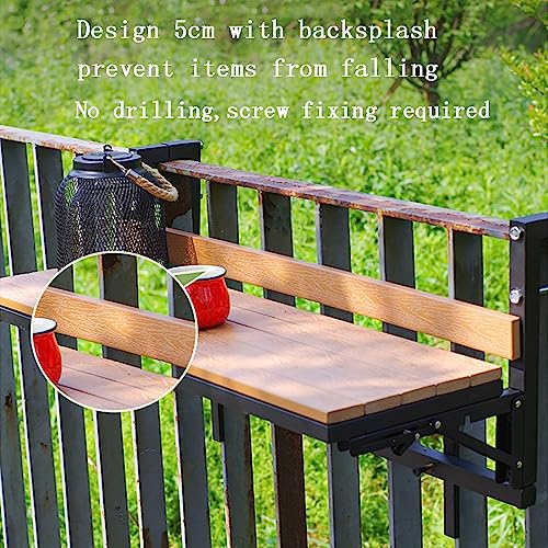 Table de balcon suspendue antichute - Support d'appoint épaissi pour balustrade