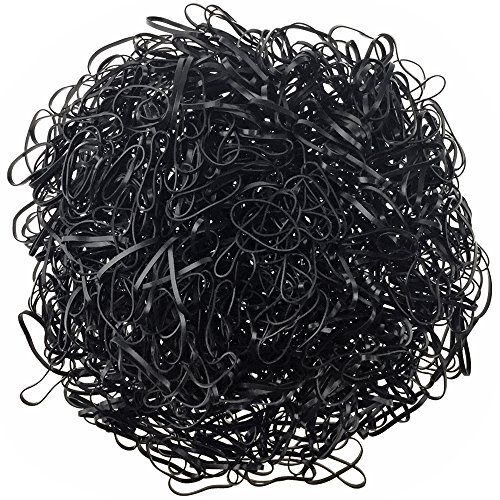 Baby Girl Hair Rubber Bands YYM Bulk Extra Strength Small Size Hair Holder Elastic Hair Ties Hair Accessories for Kids(Black)